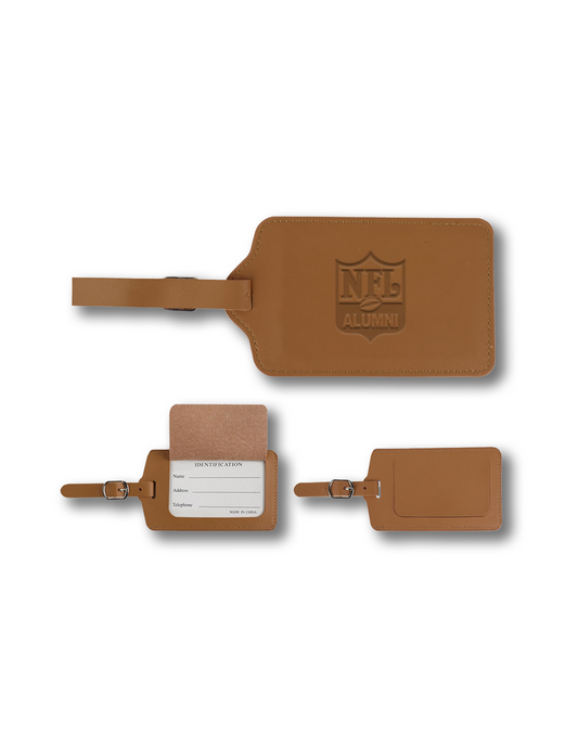 Flip-Open PU Leather Luggage Tag