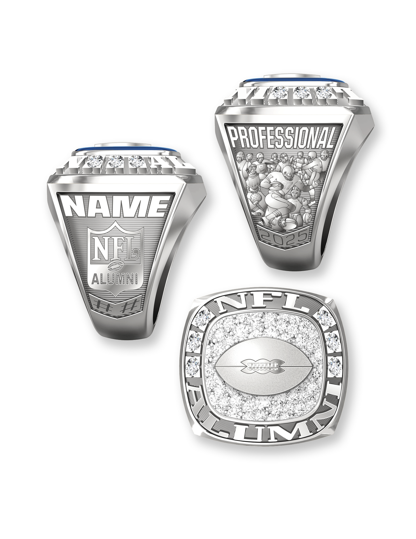 Iced NFL Alumni Ring