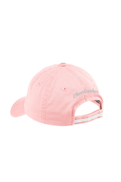 Port Authority C830 Sandwich Bill Cap with Striped Closure - Light Pink/White