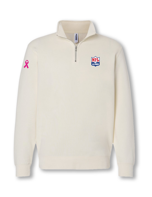 NFLA Breast Cancer Awareness Unisex Midweight Quarter-Zip Pullover