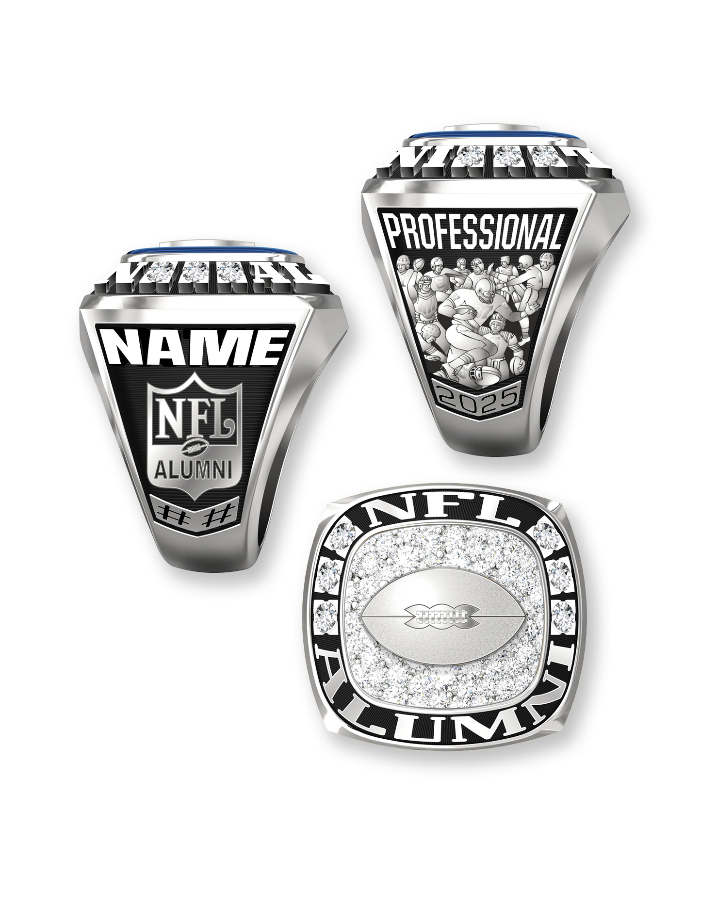 Iced NFL Alumni Ring