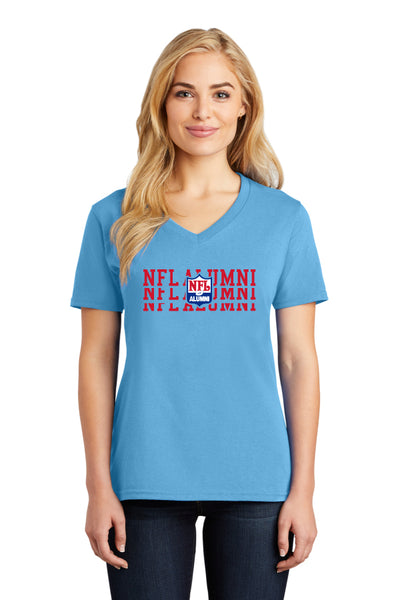 Port & Company® Ladies Core Cotton V-Neck Tee - Repeat - NFL Alumni Store
