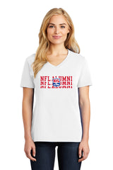 Port & Company® Ladies Core Cotton V-Neck Tee - Repeat - NFL Alumni Store