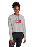Sport-Tek ® Ladies PosiCharge ® Tri-Blend Wicking Fleece Crop Hooded Pullover - REPEAT - NFL Alumni Store