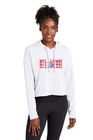 Sport-Tek ® Ladies PosiCharge ® Tri-Blend Wicking Fleece Crop Hooded Pullover - REPEAT - NFL Alumni Store