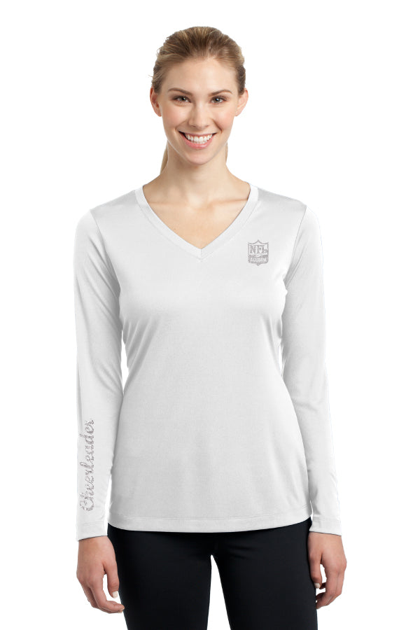 Ladies Long Sleeve V-Neck Tee - Cheerleader Edition - NFL Alumni Store