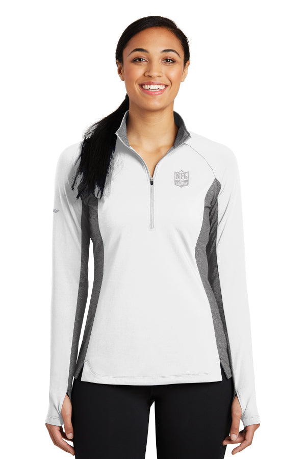 Ladies Sport Contrast 1/2 Zip Pullover - Cheerleader Edition - NFL Alumni Store