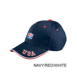 6-Panel Mid-Profile Cap with USA Embroidery - NFL Alumni Store